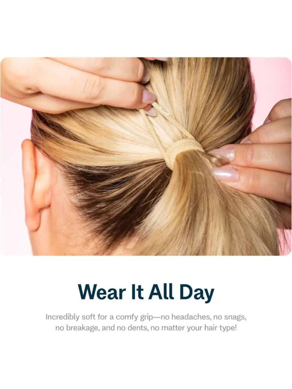 Slim-Fit Elastic Hair Ties for Extra Fine Hair - No-Dent Gentle-Grip Ponytail